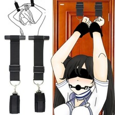 Unisex Slaver Bandage Gear Mouth Gag Harness Restraint Handcuff Couple