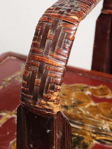 Chinesischer Vintage Stufen Rattan Picknickkorb mit großem Griff und Langlebigkeit Shou - Bild 15 von 17