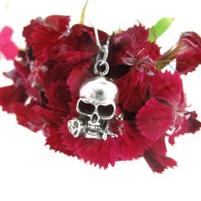 Download festival Skul and rose sterling silver pendant on a sterling 925 chain