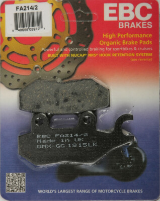 Genuine EBC  Rear  Brake Pads TRIUMPH Bonneville Scrmblr Spd Trpl Tiger  FA214/2