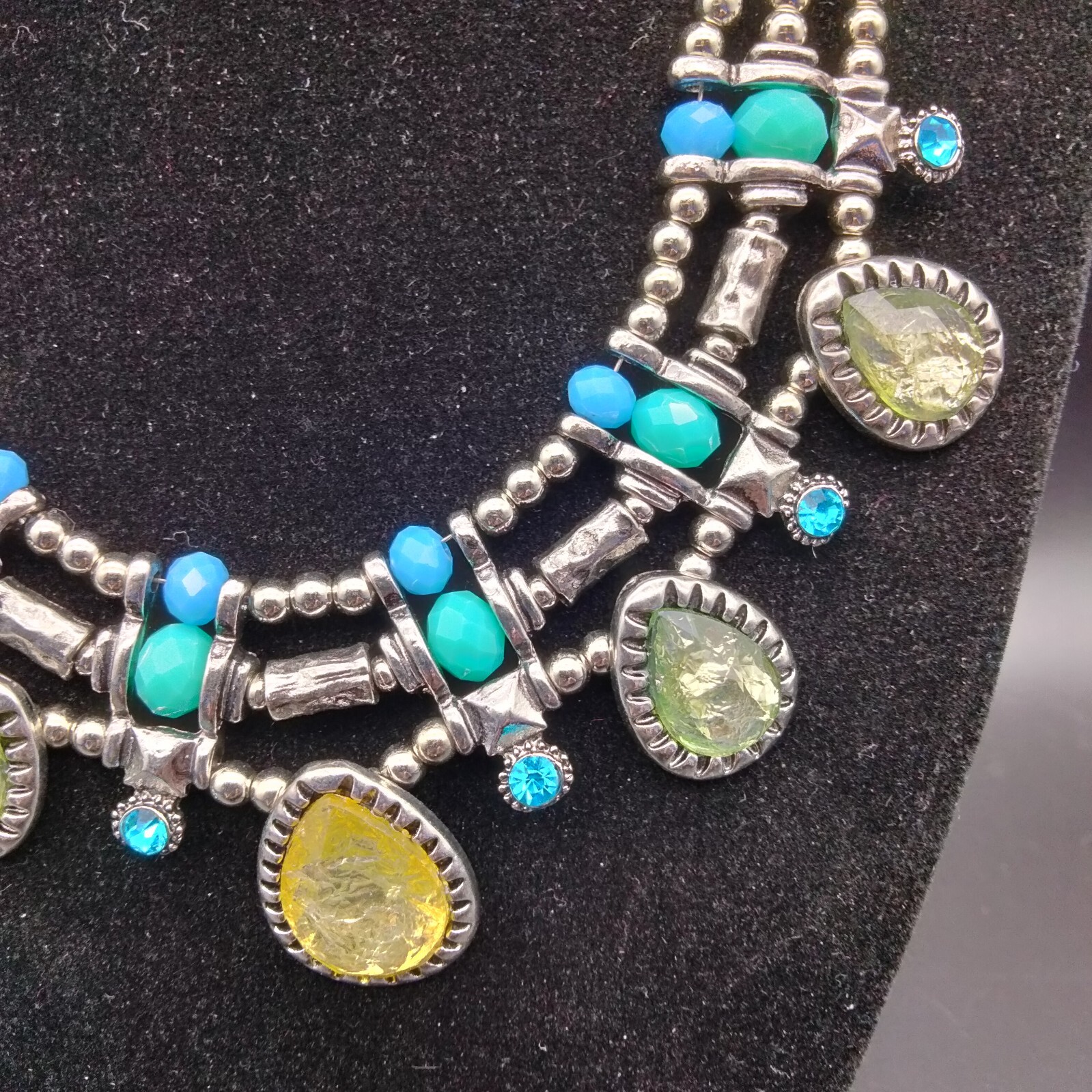 Ruby Rd Chunky Funky Rhinestone Statement Necklac… - image 3