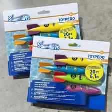Set of 8 Swimways Toypedo Bandits Aliens Dive Toys Pool Toys Water Torpedos New