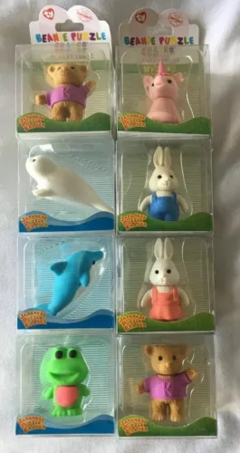 Gorro Iwako TY Japonés Rompecabezas Borrador Medias Fiesta Juguete Coleccionable Niños x 3