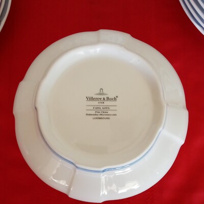 Villeroy Boch Casa Azul Blue Ornato Plate Bowl Kitchenware Germany