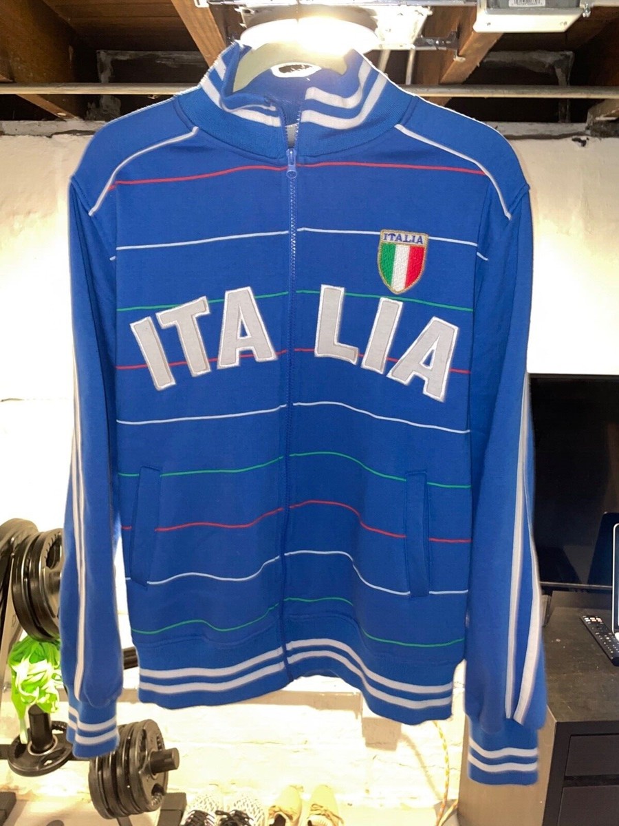 VTG XXL KLA Italia Full Zip Sweatshirt with Hood Embroidered Style