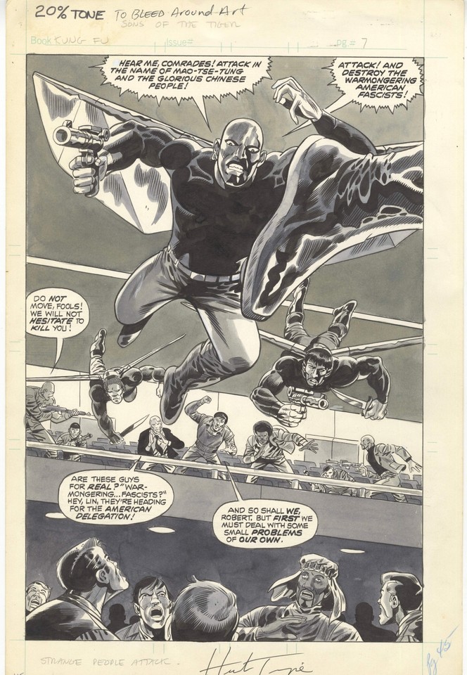 Kung Fu Special #1 pg 45 Original Comic art by Herb Trimpe - Half Splash! Comic Art