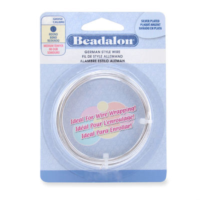 Beadalon German Style ROUND Silver Craft Wire  7 colors
