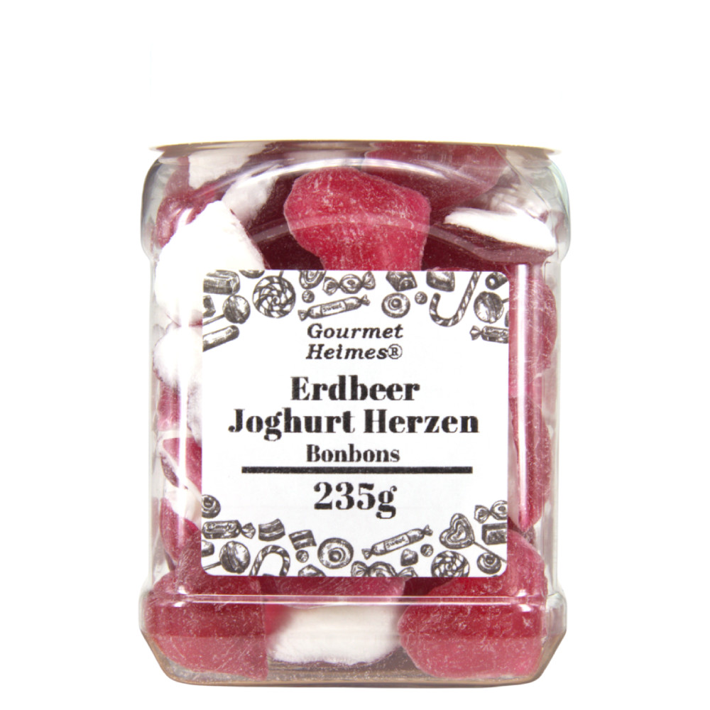 Erdbeer Joghurt Herzen – Zuckerfreie Lutschbonbons mit fruchtigem Geschmack