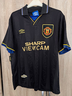 Umbro Manchester United Away Shirt Only Adults M Black Short Sleeve
