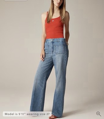 J CREW SIZE 28 Rouje X J.Crew Marin high-rise flare jean CN457