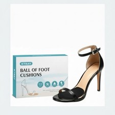 Metatarsal Pads Ball of Foot Cushions 2 Pairs Black Heel Insert for Women