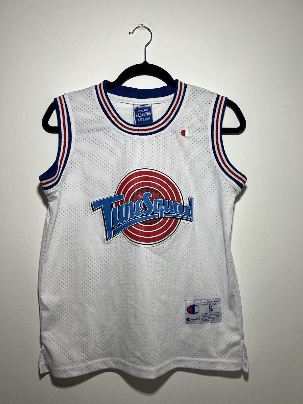 Vtg 1996 Champion Space Jam Michael Jordan #23 Jersey Basketball Men Small White