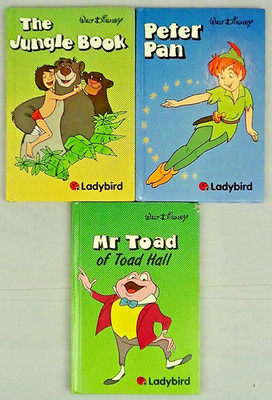 Walt Disney Peter Pan Jungle Book Mr Toad Ladybird Book Series 845 Bundle 1st Ed