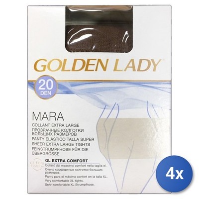 4x Golden Lady Tights Extralarge Mara 20 Den Fawn