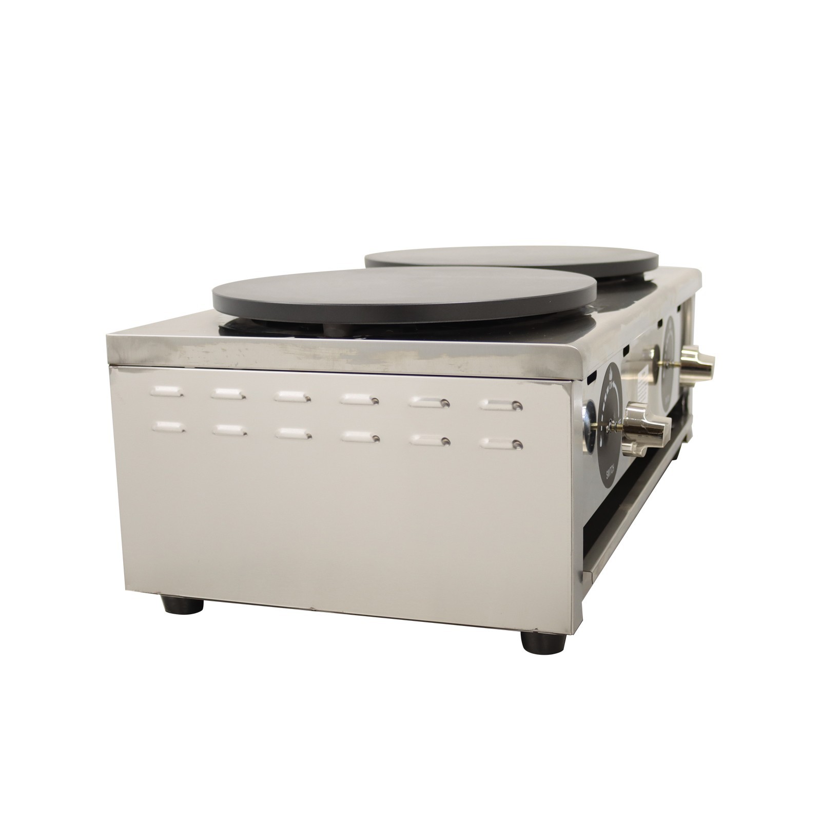 LP GAS Commercial Crepe Maker Waffle Maker Double Station Pancake Machine 15.7"