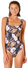 Rip Curl Playa Bella One Piece Swim Suit - Black - New