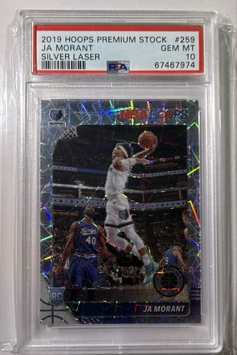 2019-20 Panini NBA Hoops Premium Stock - Ja Morant #259 Silver Lazer Prizm (RC)
