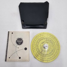 VTG RARE 1950s Pickett 101-C Dial Rule | Circular Slide Rule w/ Manual & Pouch
