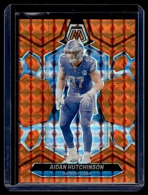 2024 Panini Mosaic Orange Mosaic Aidan Hutchinson 097/199 Detroit Lions #76