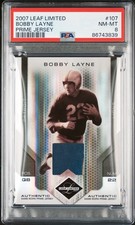 2007 Leaf Limited - Bobby Layne #107 Threads Prime #/25 PSA 8 Pop 1
