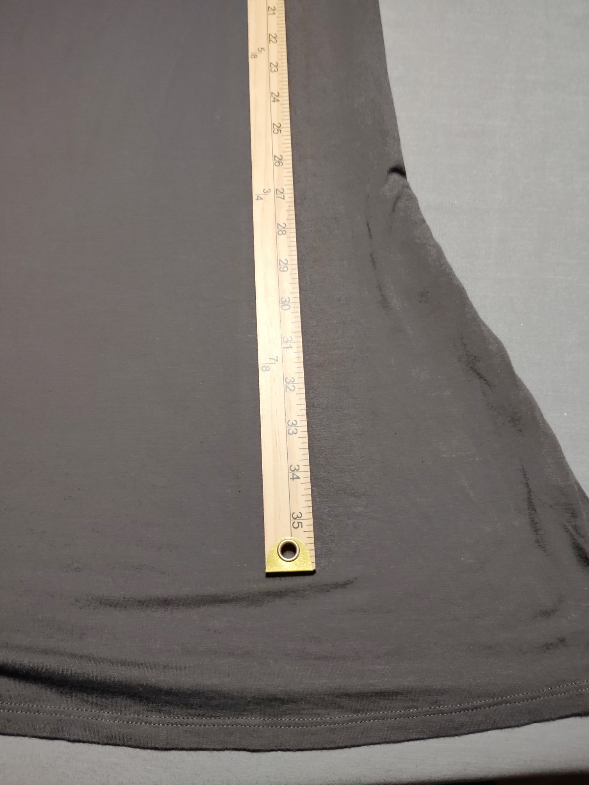 NWOT Eileen Fisher Viscose Spandex Lightweight SOFT GRAY 3/4 Sleeve Dress Boho L image 8