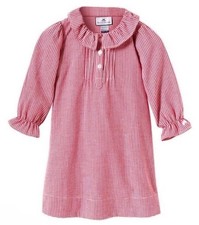 Petite Plume Red Mini Gingham Victoria Flannel Nightgown 2 Girls Toddler