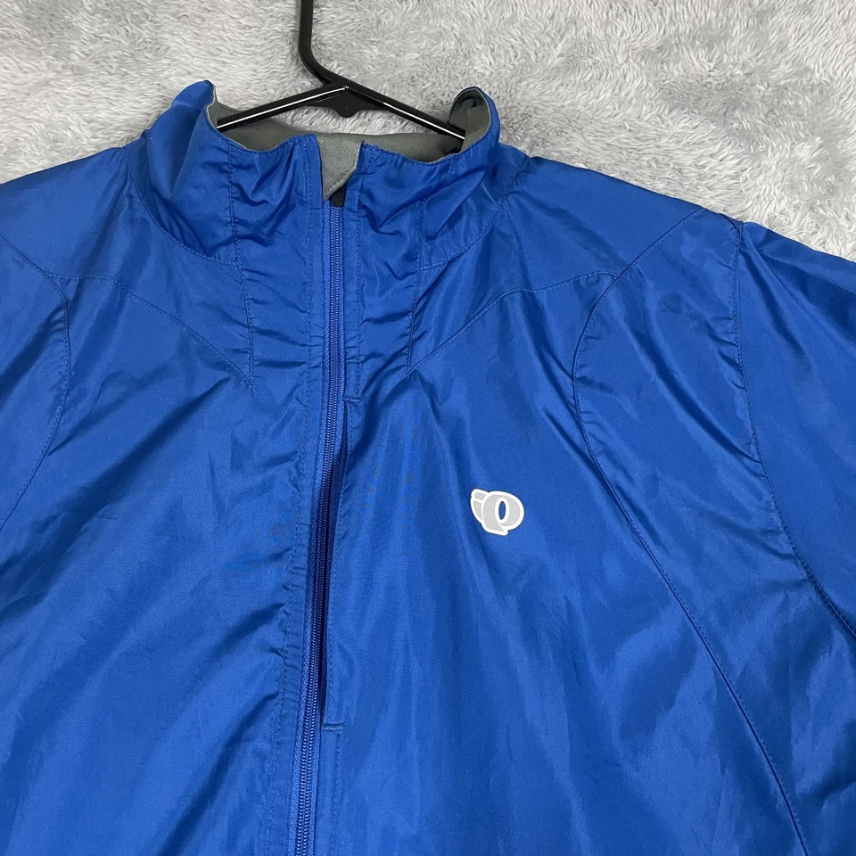 Pearl Izumi Cycling Jacket Large Blue Black Windbreaker Reflective Vents Pockets - Image 2 of 4