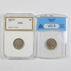 1913-S Type 1 & 2 Better Date Buffalo Nickel 5c VG8 ANACS/ FN15 PCI 0030806-1