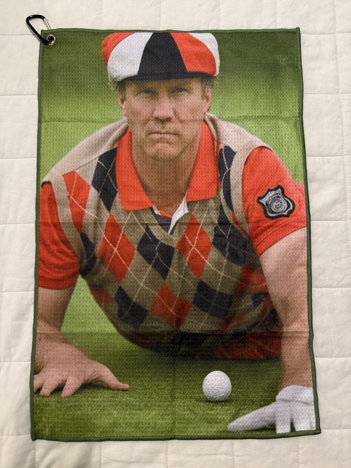 Towel With Clip - Will Ferrell Comedy Design, Novelty Gift For Golfer