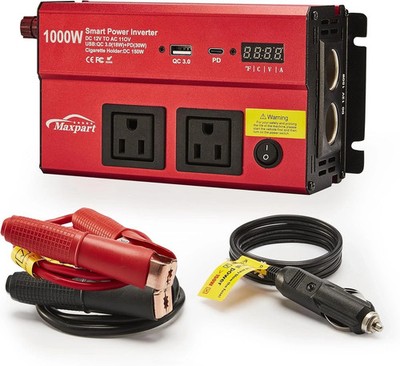 1000W Inverter for 6-in-1 Car Power Inverters,12v DC to 110v AC Converter
