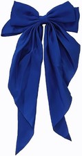 Hair Bows for Women Royal Blue Hair Bow Clips for Women Large Satin Hair Ribbon