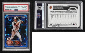 2023 Topps Chrome Sapphire Edition Gunnar Henderson #206 PSA 10 GEM MT Rookie RC