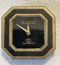 Vintage Gucci Watch Gold and Black Square-Parts Only
