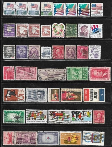 USA United States Stamp Packet Lot of 44 Stamps off paper US Collection used