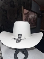 Texana Cuernos Chuecos 6X Western Cowboy Brick Crown Felt Hat Vakera Stylewhite 
