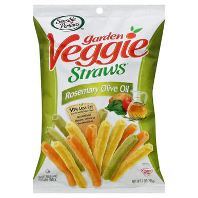 Sensible Portions Veggie Straws, Rosemary & Olive Oil, 120g/4.2 oz.
