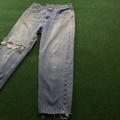 Vintage Levis 560 Jeans Mens 32 Blue Denim 90S Distressed FITS