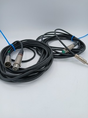 25ft XLR Male/Female and 19' 3P Female to 1/4'' TRS Male Microphone Cable