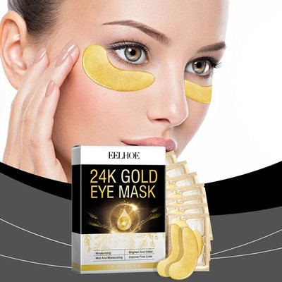 24K Gold Eye Mask, Collagen Under Eye Patch, Hydrating Anti-Aging Treatment