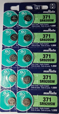 371 MURATA 10PK 1.55V SILVER OXIDE GREAT EXP 10/32 SR920SW SR69 FREE SHIP TRAK