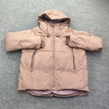 The Arrivals Jacket Womens Small Blush Pink Hooded Down Puffer Parka Coat