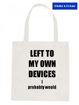 Left to my own devices Pet Shop Boys homage Tote Bag 80s music pop