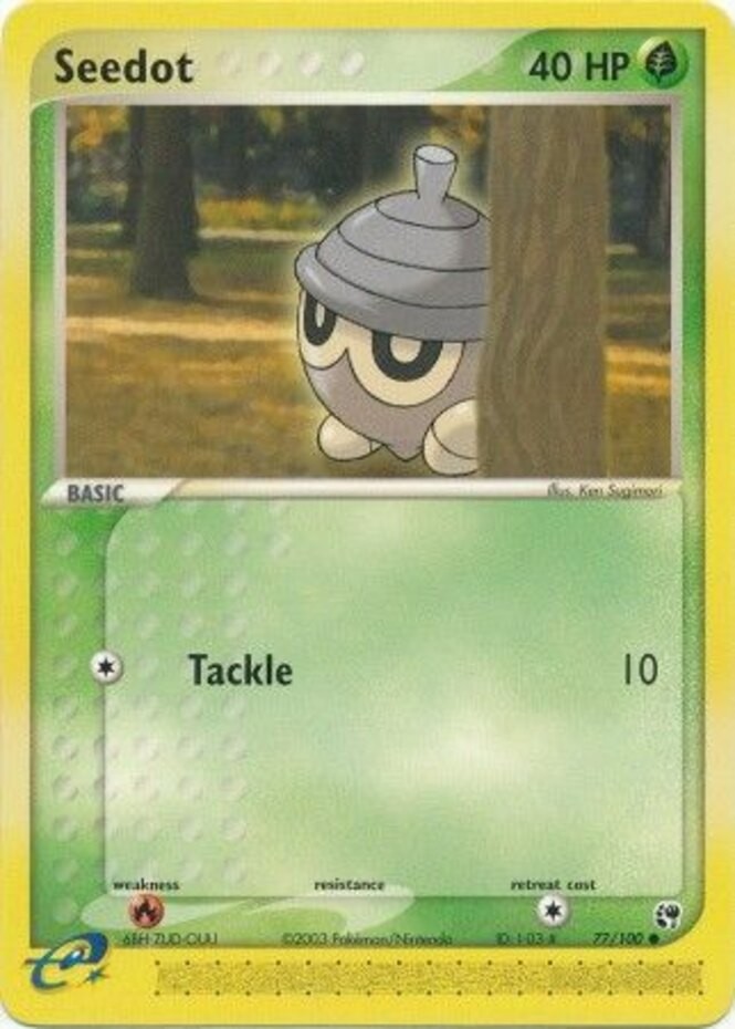Seedot - 77/100 - Common NM, English Pokemon EX Sandstorm
