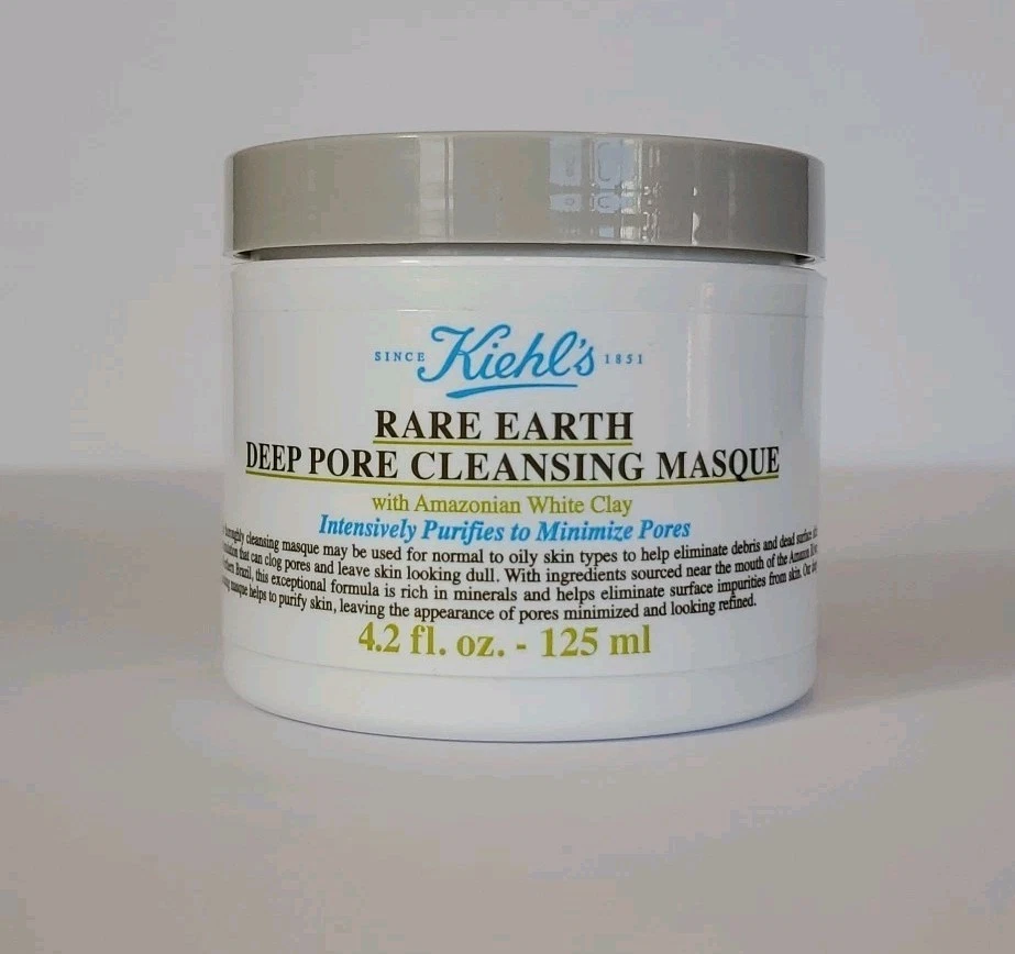 Kiehl's Rare Earth Deep Pore Cleansing Mask 4.2 oz New Sealed Pore Minimizer  - Image 3 of 4