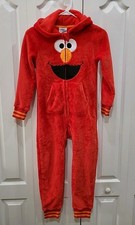 HTF Sesame Street Place Elmo Hoodie Big Kids M Fleece Pajama Pant Outfit Zip Up
