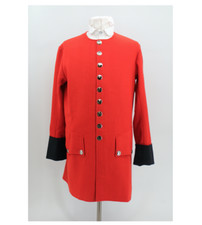 Red Wool Sleeved Waistcoat with Blue Cuffs Size 50 / XXL