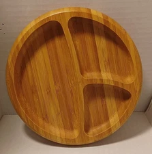 Bamboo Wooden Oval Plate Avanchy  Divided 3 Section-plate 6 Inch