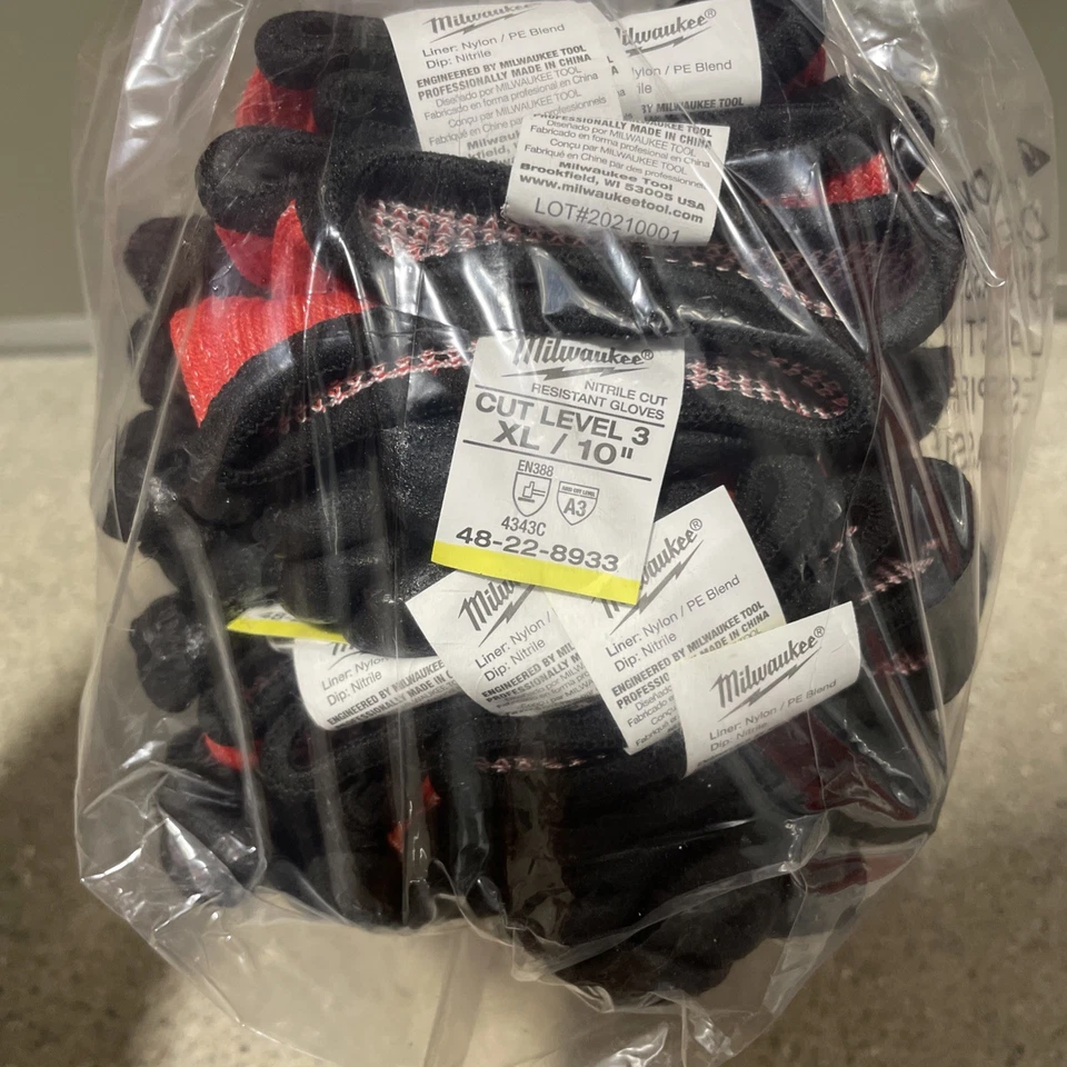 丁腈浸切 3 48-22-8933B 手套 – A3 12 对散装 — 第 2/3 张图片