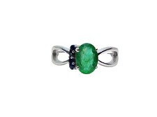 AAA Emerald Promise Ring Beautiful Genuine Emerald Band 0.90 Ct Emerald Ring