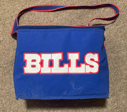 Vintage 90s Buffalo Bills ADS Sports Soft Strap NFL Insulated Cooler Lunch Bag